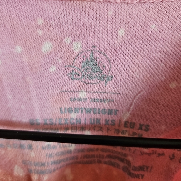 Disney 2024 Disney Parks Peach Pink Tie Dyed Lightweight Spirit Jersey NWT - Picture 7 of 7